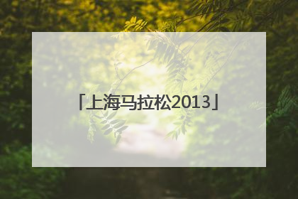 「上海马拉松2013」上海马拉松2022年赛事